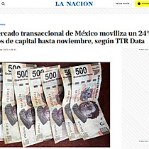 El mercado transaccional de Mxico moviliza un 24% menos de capital hasta noviembre, segn TTR Data